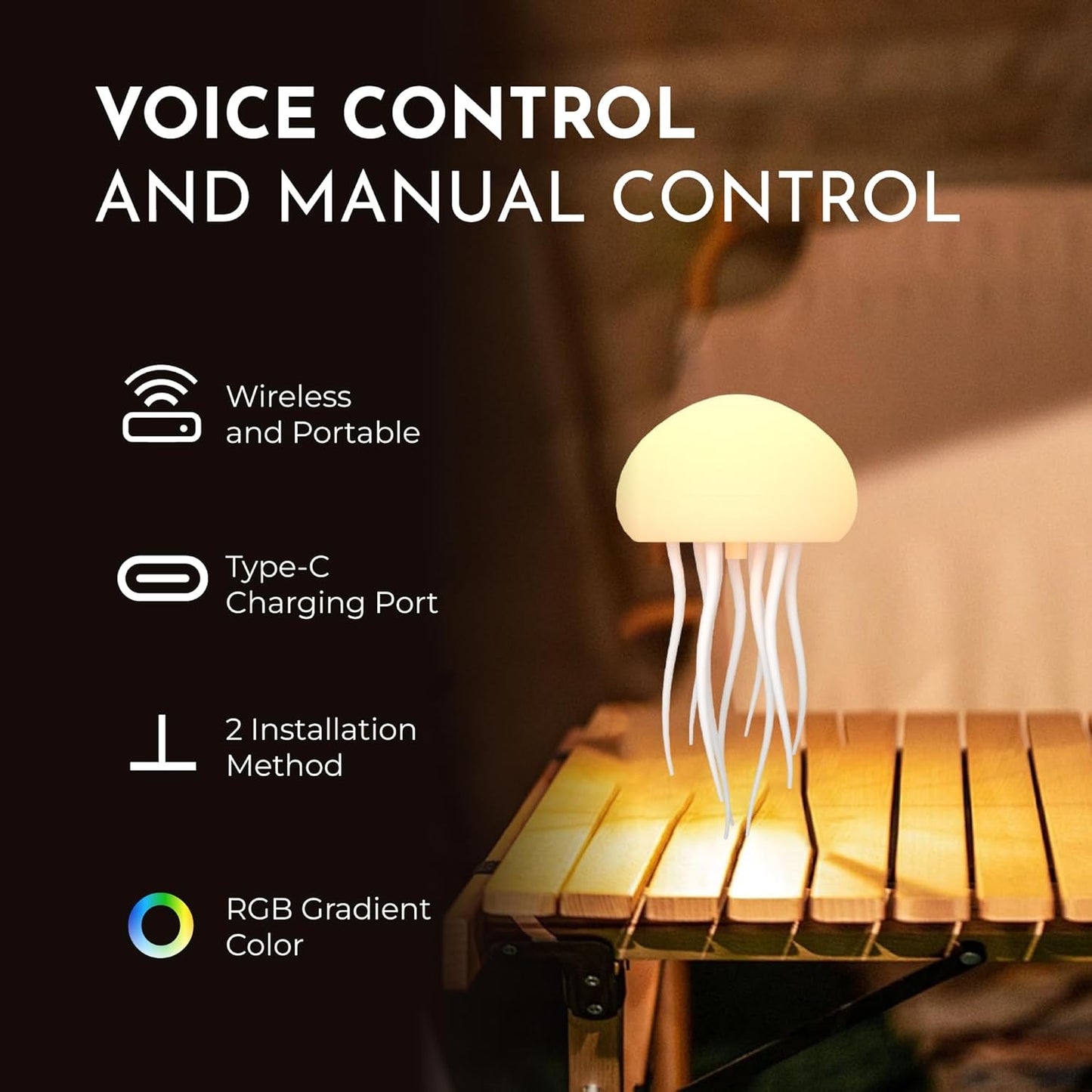Kojintora Floating Jellyfish Light Lamp