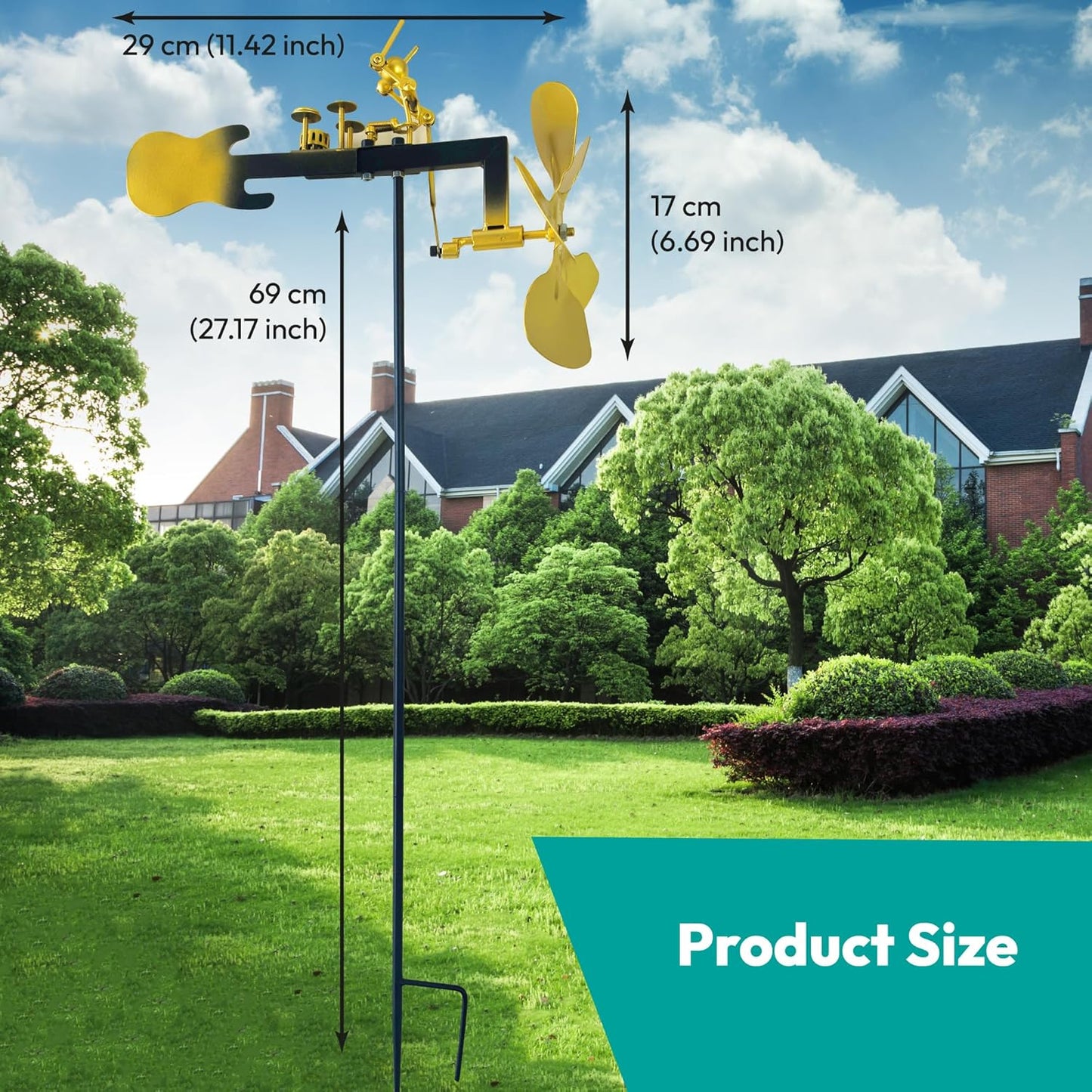 Handmade Metal Drummer Windmill Wind Spinner